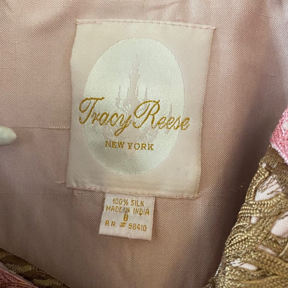 Vintage Tracy Reese Silk Embroidered Dress Suit Set 6/8 - Picture 9 of 10